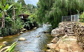 Bangalo a beira do rio em plena natureza